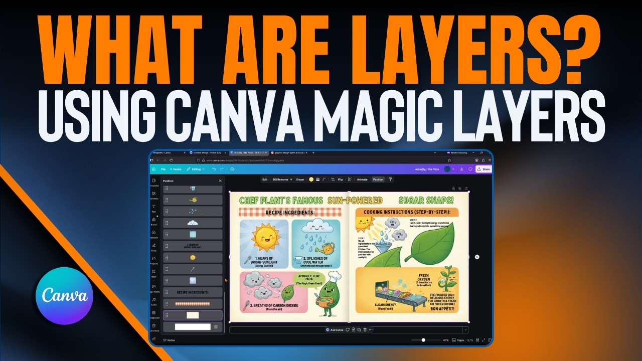 Что такое слои? Использование волшебных слоев Canva.