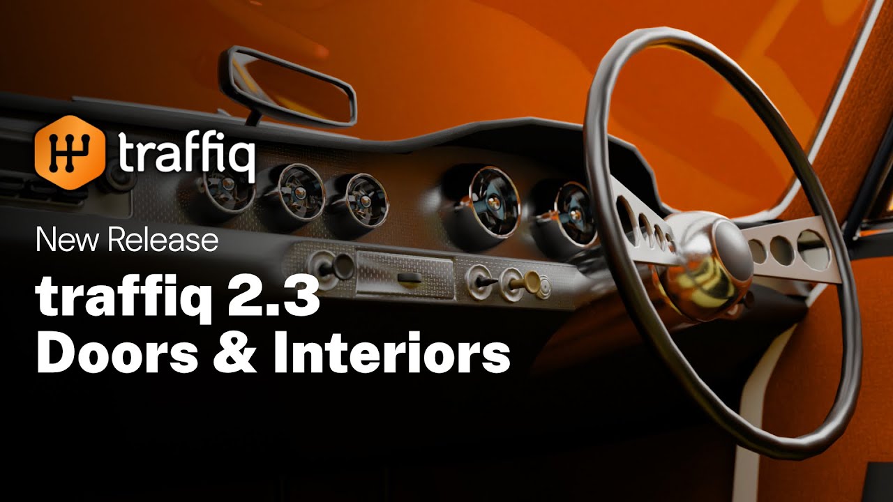 traffiq 2.3 | Doors & Interiors | Blender Car Asset Library