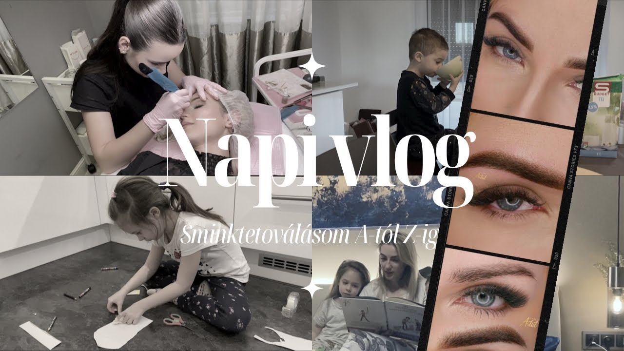 Szemöldöktetoválás, rohangálás, pizsiparti ☺️ | Napi vlog | Glamify.hu