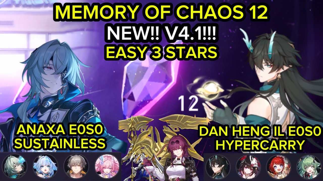 [4.1] NEW MEMORY OF CHAOS 12 | Anaxa E0S0 SUSTAINLESS & Dan Heng IL E0S0 | Honkai: Star Rail