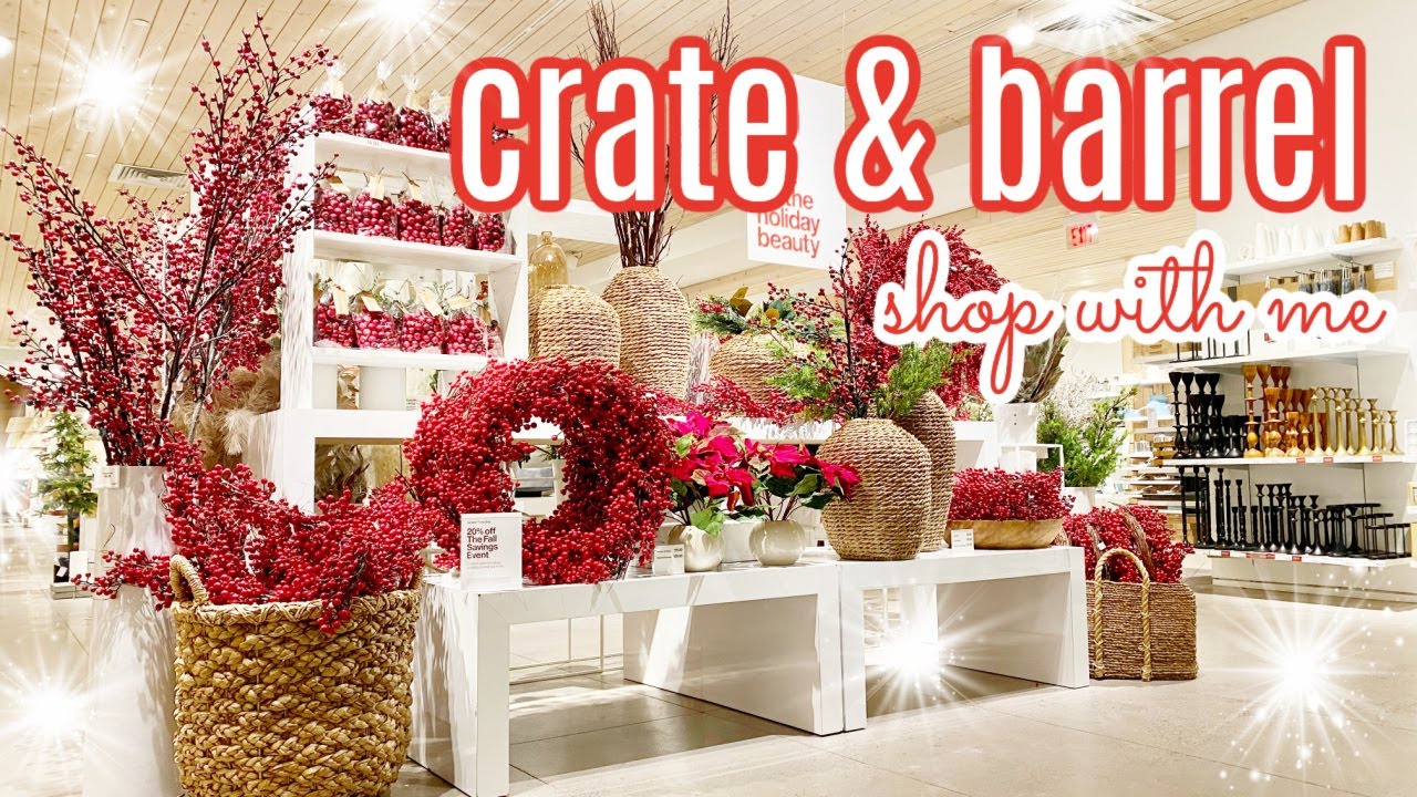 Новинки рождественской выставки Crate & Barrel 2022! Покупайте рождественские украшения вместе со...