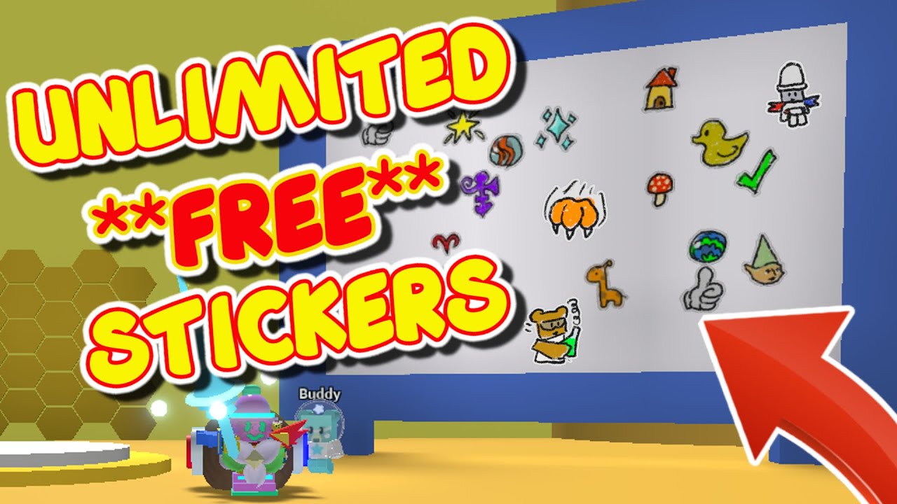 HOW TO GET 'UNLIMITED' FREE STICKER in BEE SWARM SIMULATOR