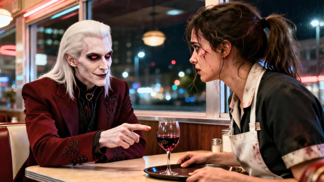 “Serve Me In French For $10,000,” The Vampire King Mocked The Poor Waitress