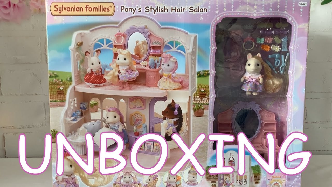 [UNBOXING] Sylvanian Families Pony's Stylish Hair Salon!