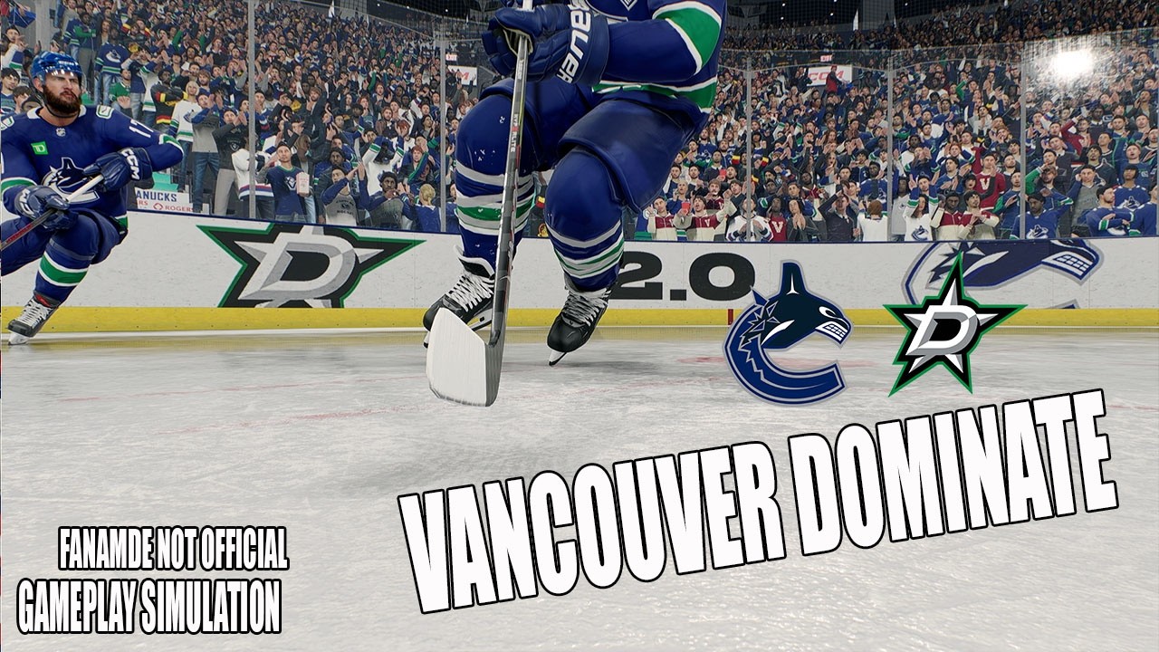 VANCOUVER DOMINATE! 🔥 Canucks vs Dallas Stars | NHL Gameplay Simulation