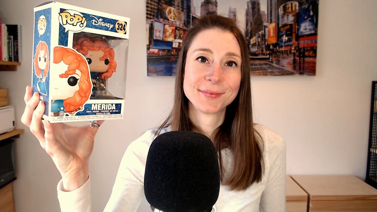 ASMR Funko Pop Unboxing (Merida from Disney Pixar's Brave) | Whispering Ramble and some Tapping