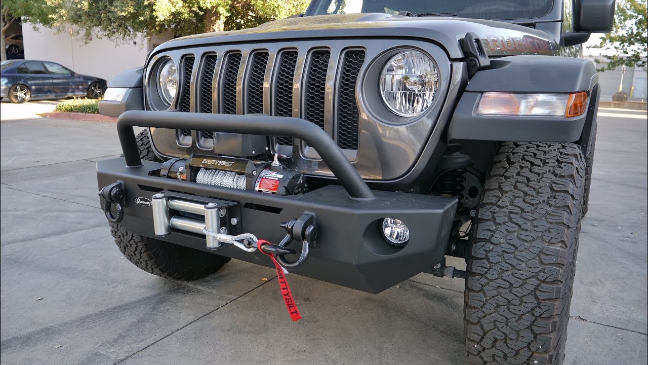 Installing A Quadratec bumper with winch on Jeep
