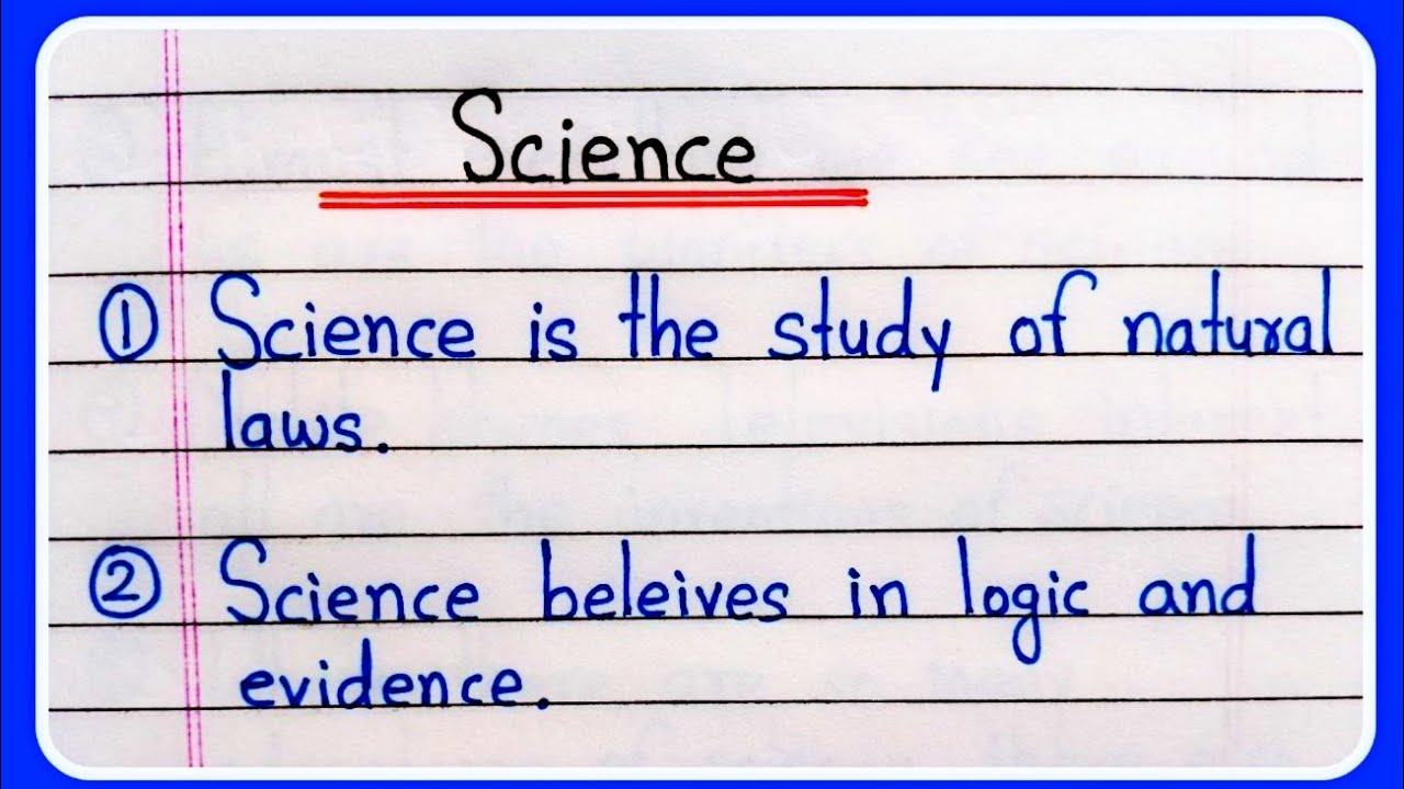10 lines on science in English | What is science | About science definition | Essay writing science