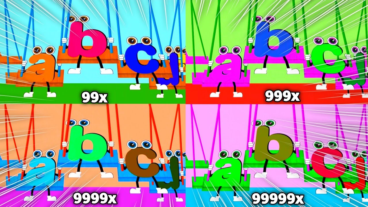 The Alphabet Are Swinging Intro Supercharged at 999999x Speed Klasky Cuspo Effects!