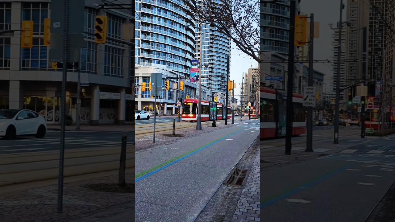 Evening Walk On Queens Quay, Toronto