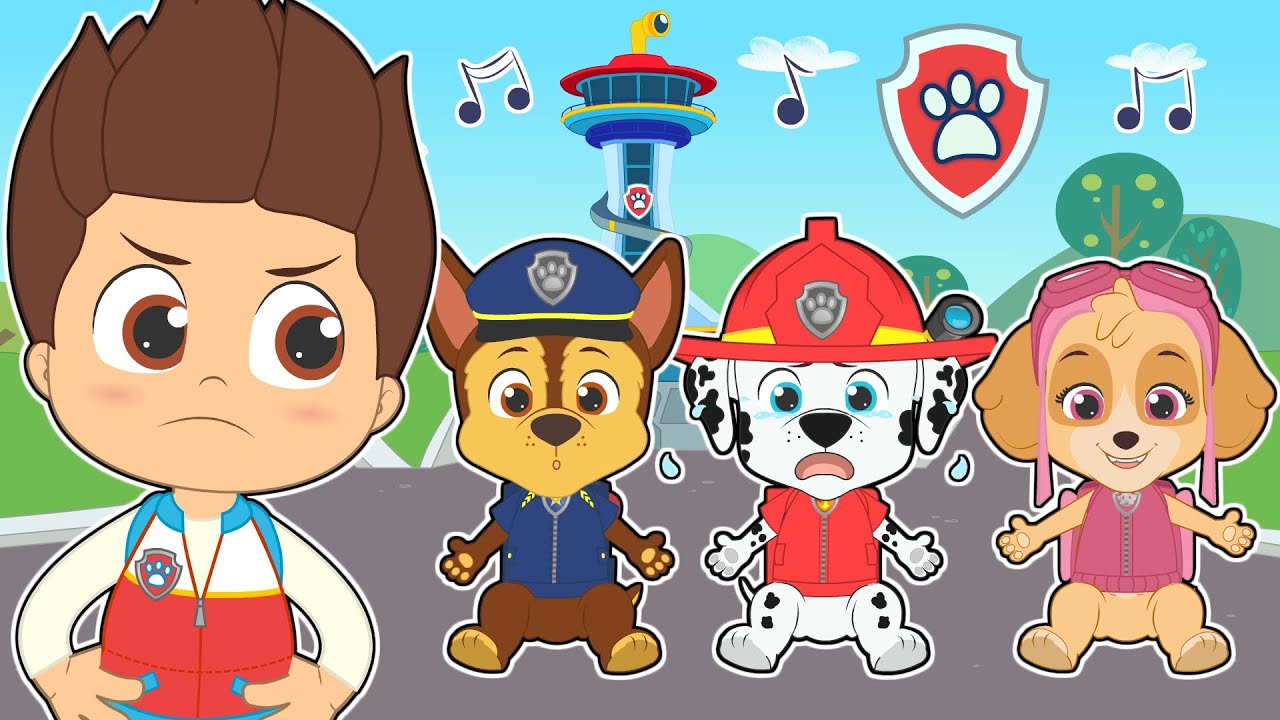 CINCO BEBÉS 🐶👮‍♂️ Las mejores canciones de la patrulla de perros