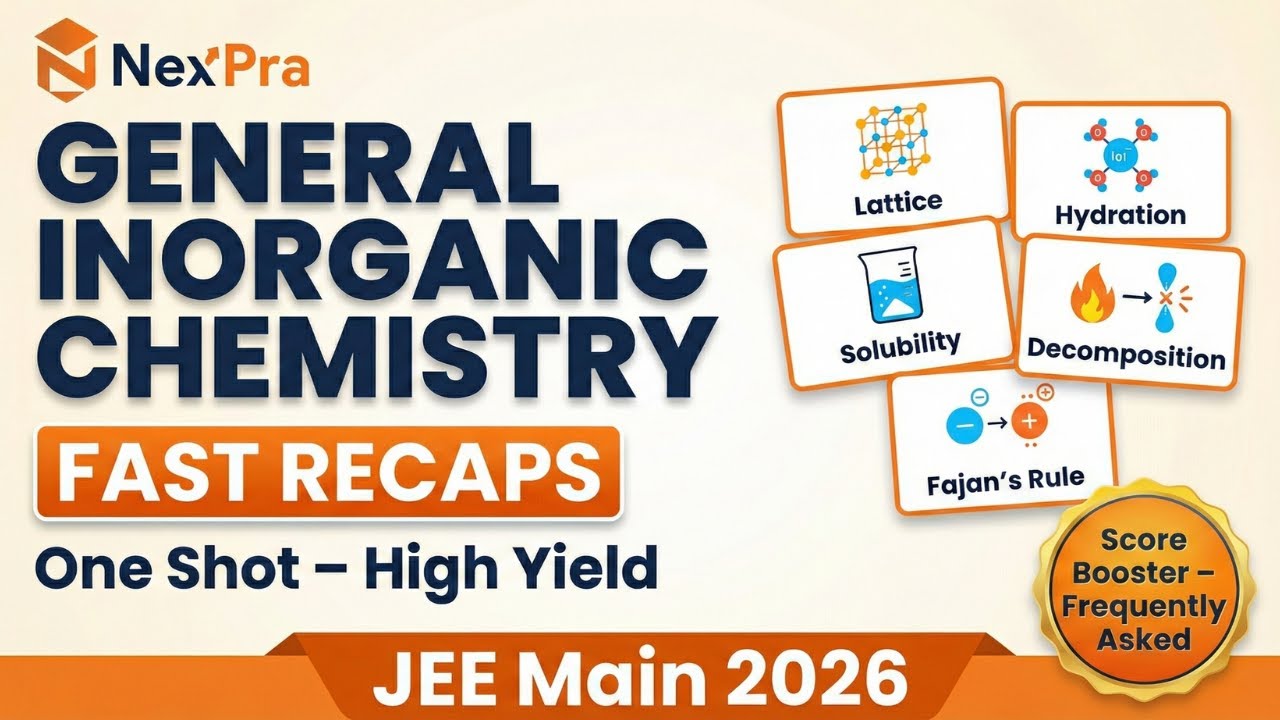 General Inorganic Chemistry Fast Revision for JEE Main 2026 | One-Shot High-Yield Recap