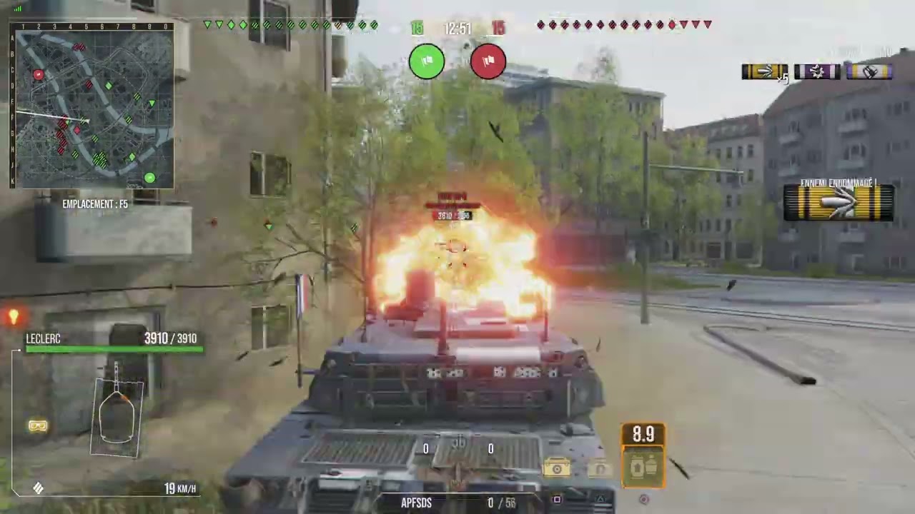 WOT CONSOLE - LECLERC 15,8k DIRECT DAMAGES ON MANHEIM