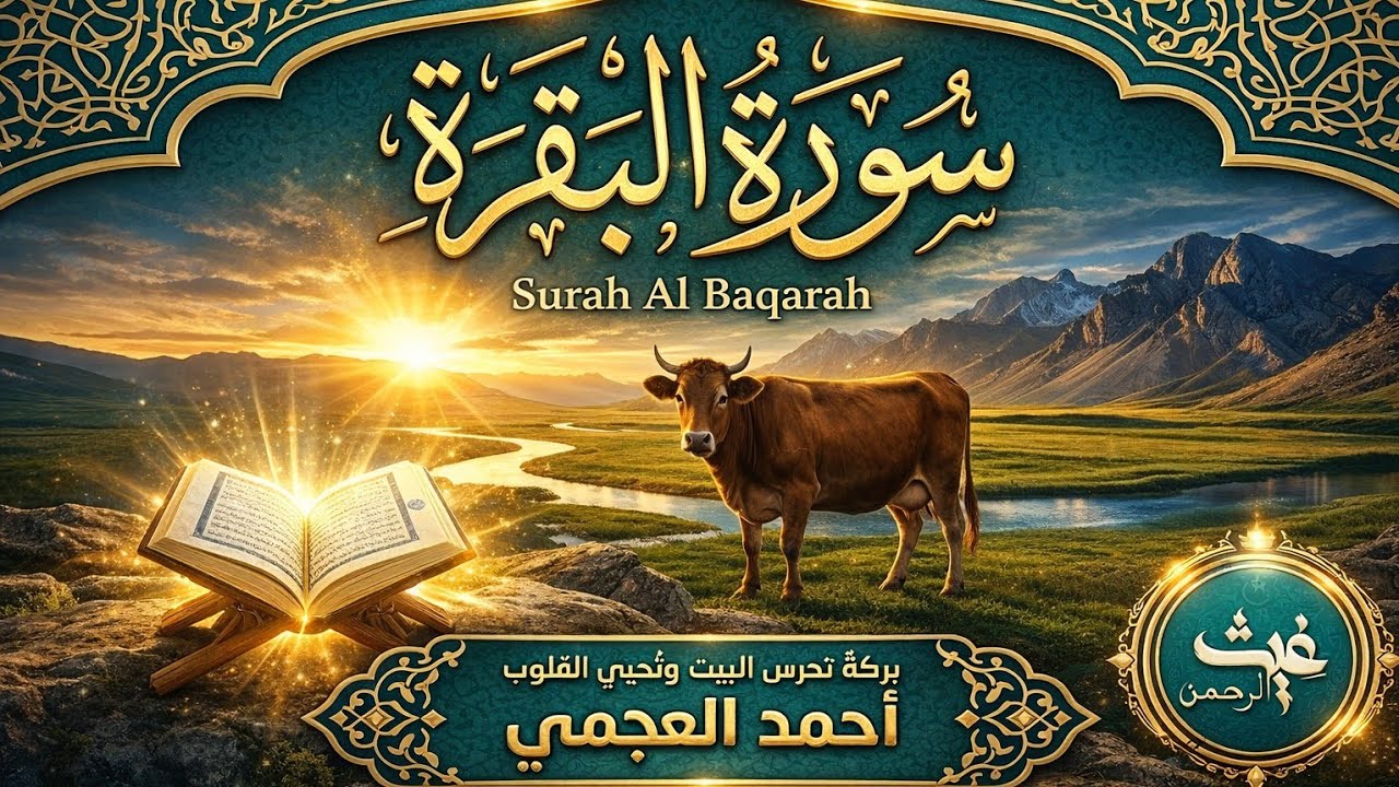 سورة البقرة كاملة بصوت أحمد العجمي رقية شرعية لتحصين البيت وطرد الشياطين تلاوة تهز القلب وتريح النفس