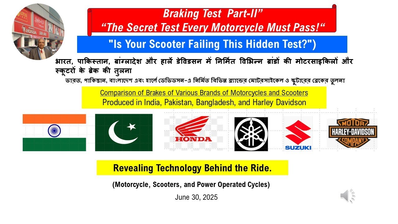 Braking Test for Motorcycles and Scooters Part II