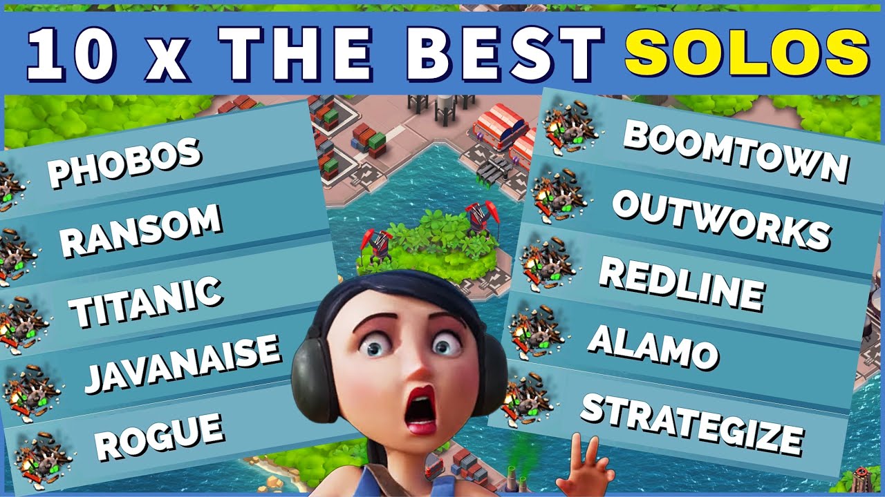 10x the BEST SOLOS on the hardest BASES - BOOM BEACH operation attack strategy & gameplay
