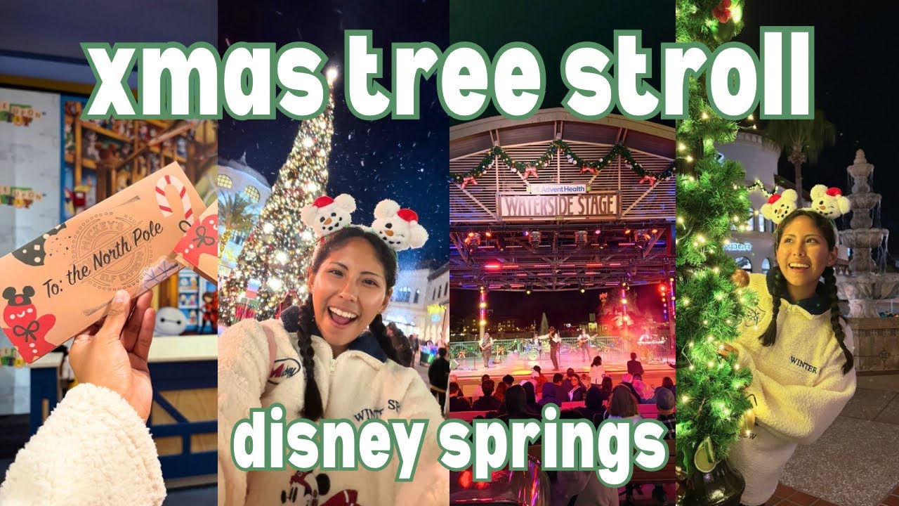 disney springs christmas tree stroll 2025!🎄🌟 vlogmas ep. 7