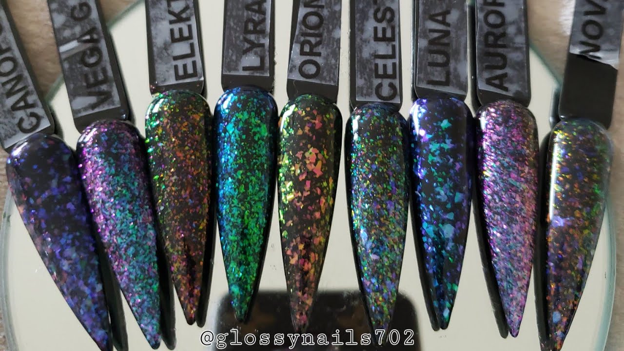 Igelbeauty swatches cat eye & galaxy flakes
