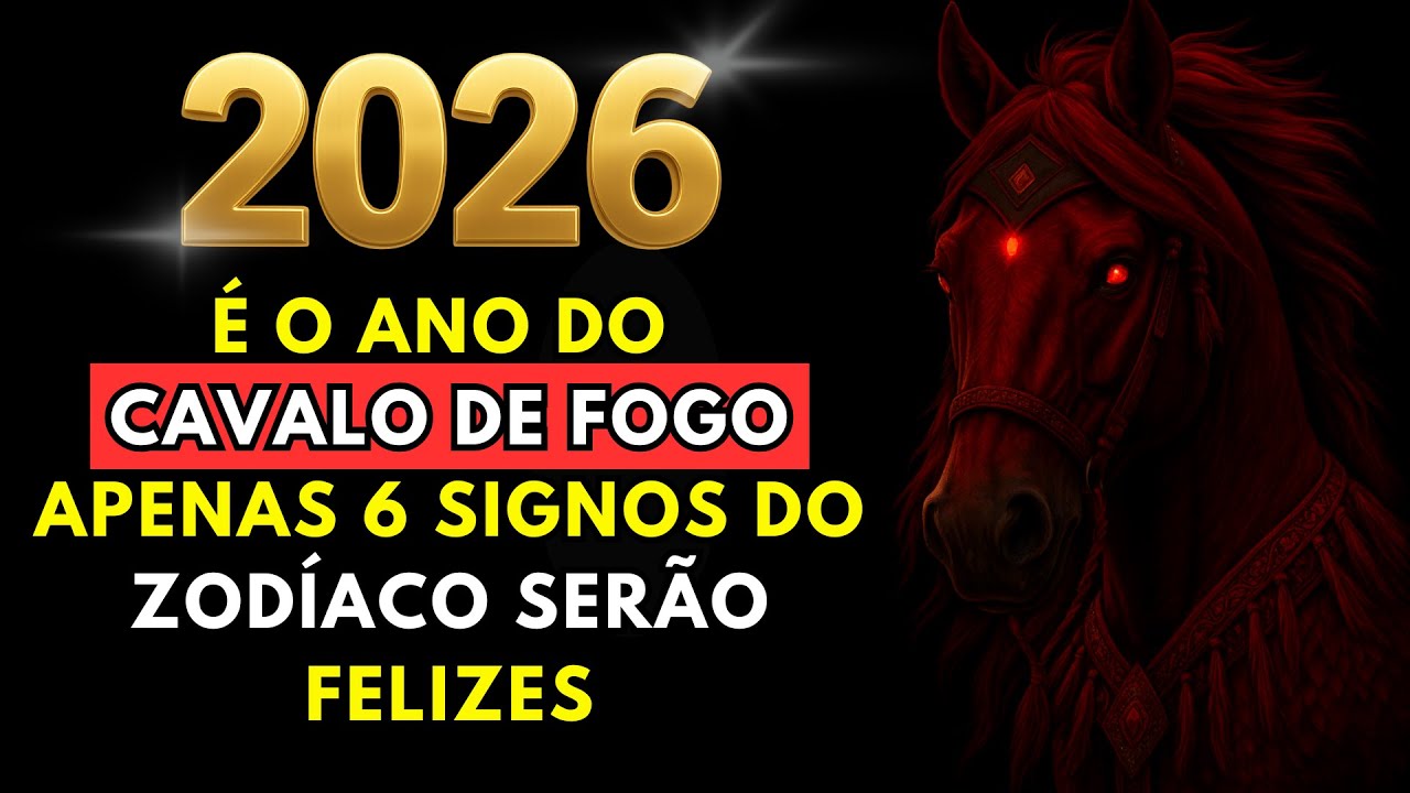 2026 é o Ano do Cavalo de Fogo. Apenas 6 signos do zodíaco serão felizes.
