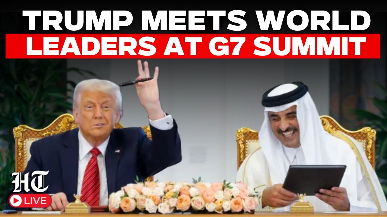 G7 Summit Live: Donald Trump Participates in a Bilateral Meeting with the Emir of Qatar