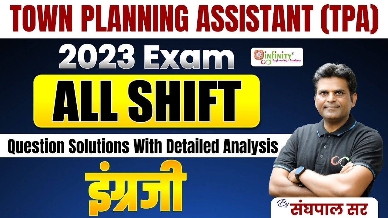 English | TPA 2023 PYQ Analysis | TPA 2023 All Shift Analysis | Town Planning Assistant 2024 | #tpa