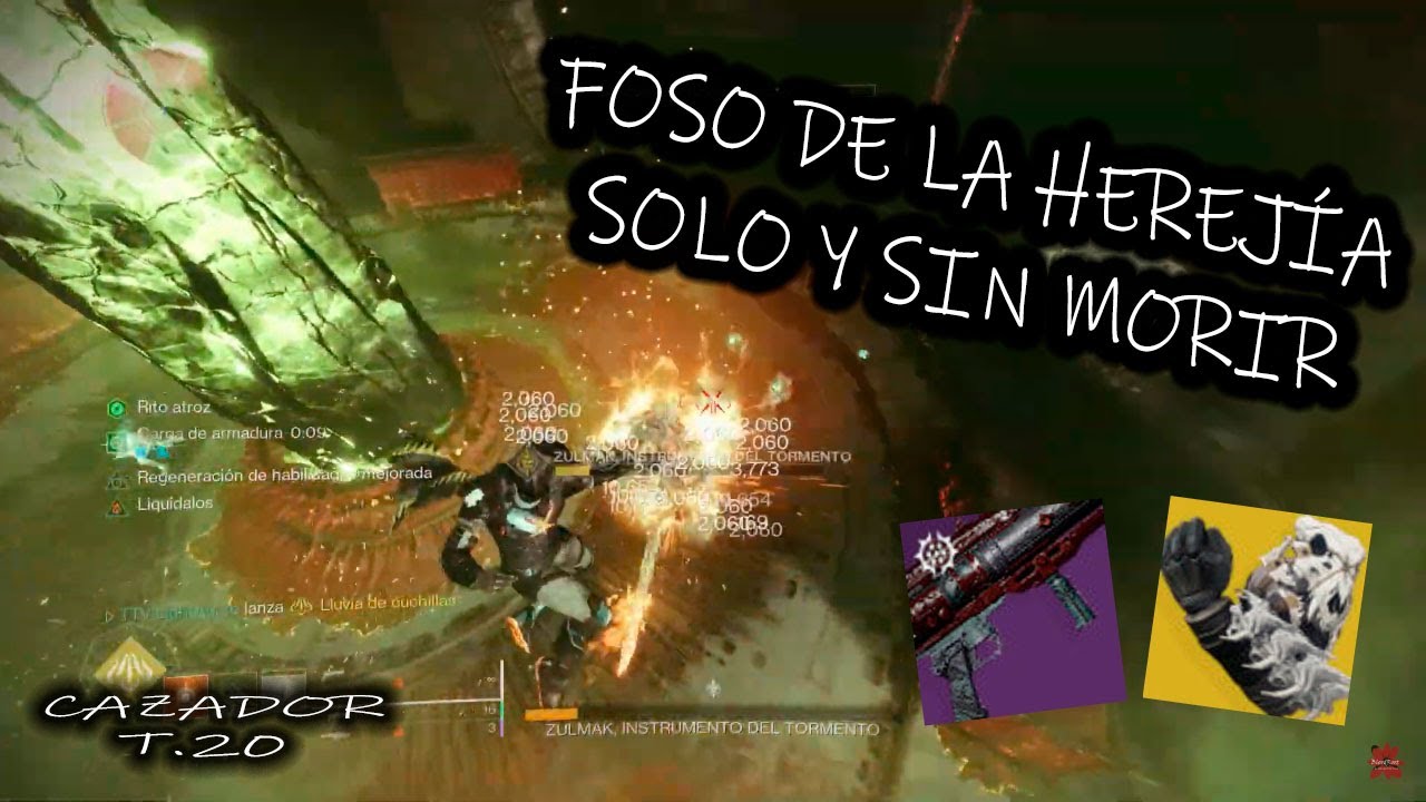 Foso de la  Herejía - Solo y Sin Morir (Cazador T.20) [Destiny 2]