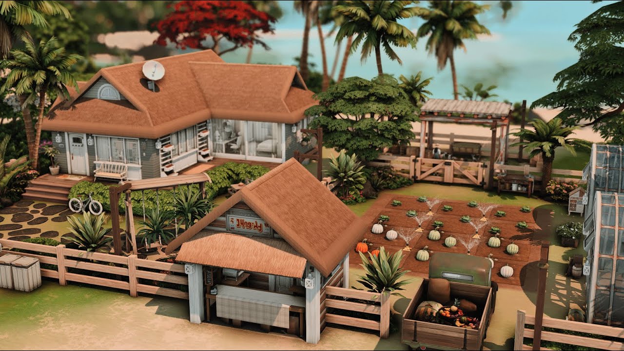 Ферма Сулани-Бич 🍍 | The Sims 4 Быстрая постройка (без CC)