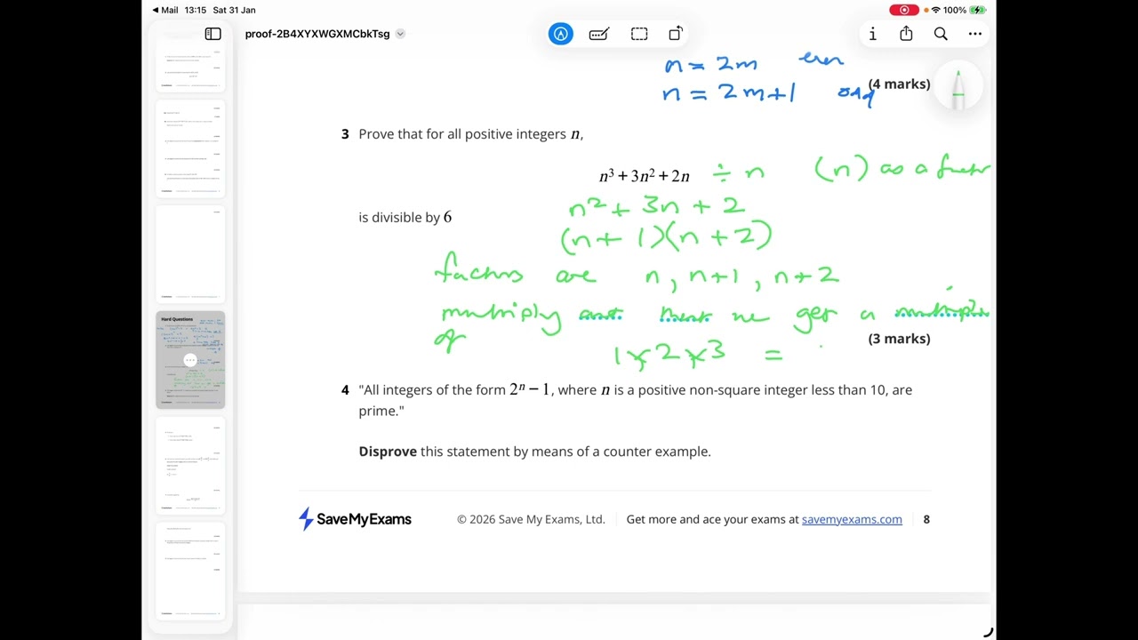 @Katiedoesmaths Tricky A-level Proofs For all natural numbers n^2 +2 is not divisible by 4