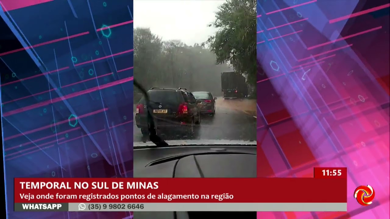 Temporal provoca alagamentos em cidades do Sul de Minas