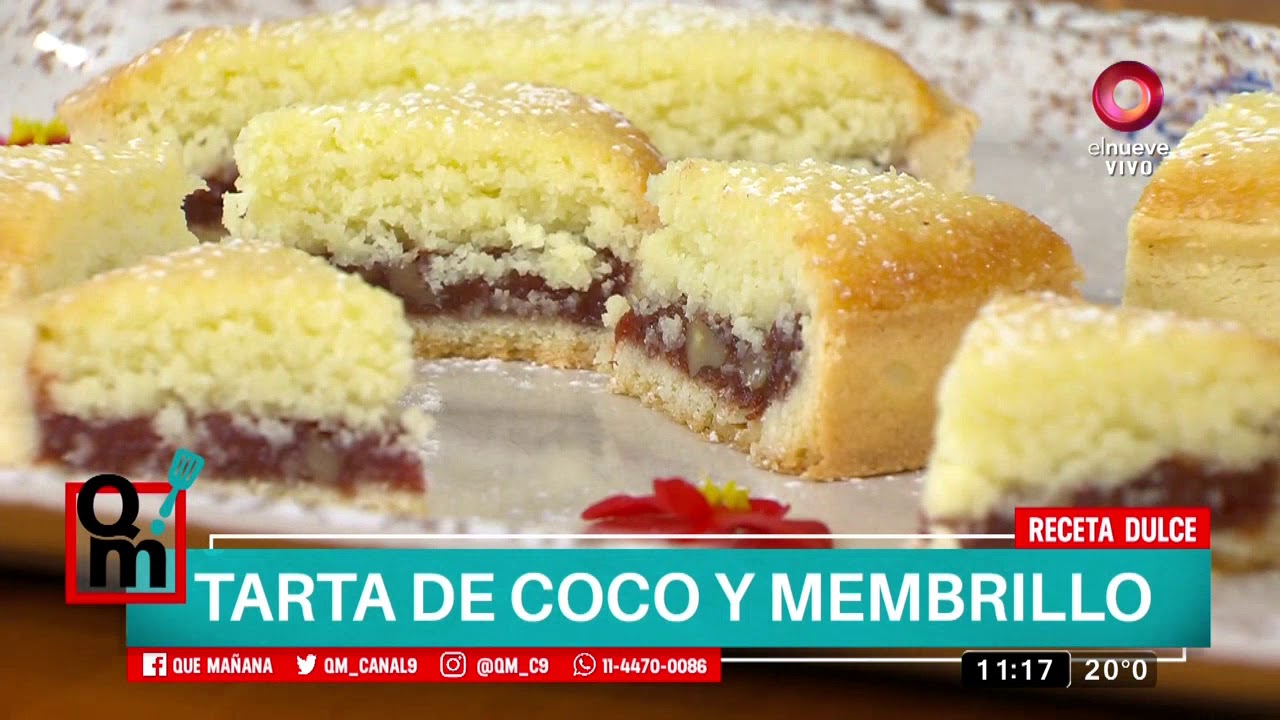 Receta dulce: Tarta de coco y membrillo