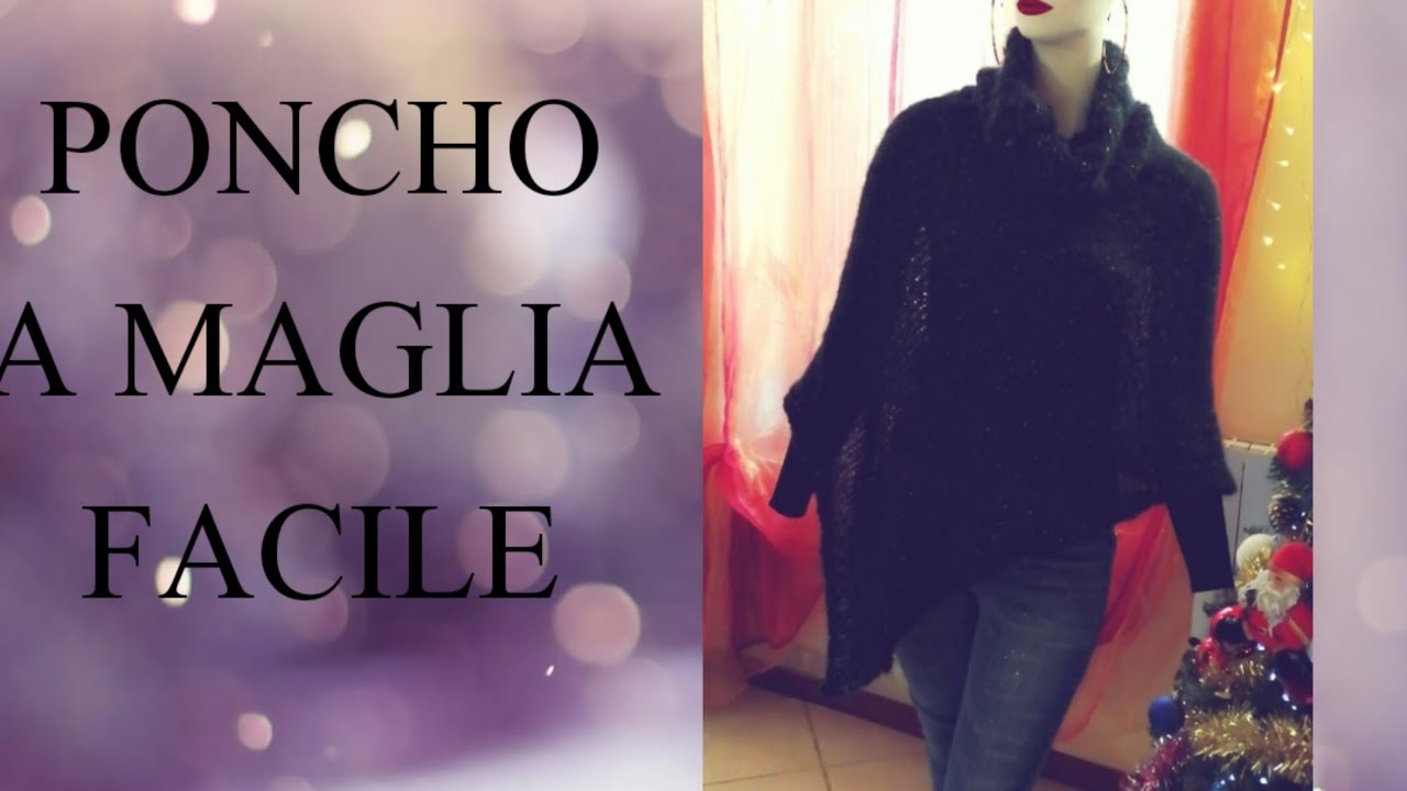 PONCHO A MAGLIA FACILE