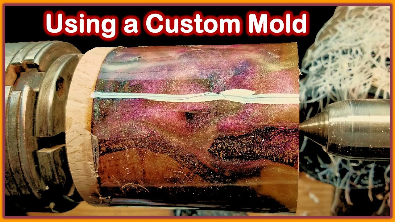 Woodturning an Oak Burl and Epoxy Resin Candle Holder