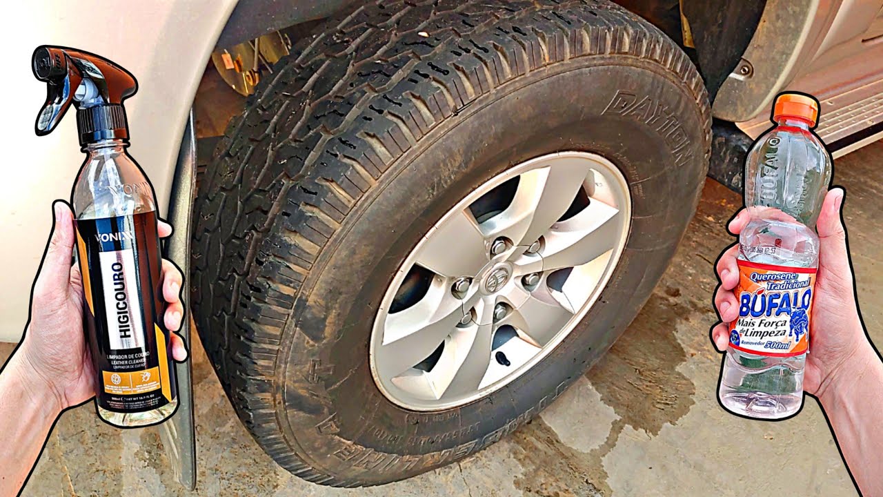 Como Limpar Pneu Encardido e Remover Pretinho Velho.