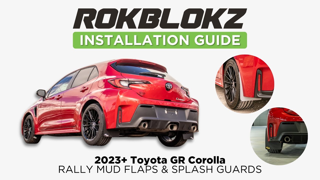 Toyota GR Corolla 2023 года: как установить брызговики Rokblokz
