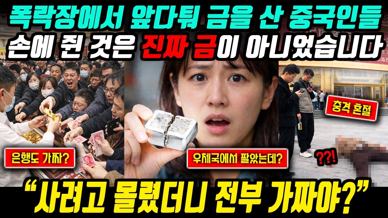 [중국이슈] 금값 은값 급등 뒤 폭락, 가짜를 산 중국인들 l 금가격 은가격보다 더 무서운 가짜금과 야반도주 l 중국반응