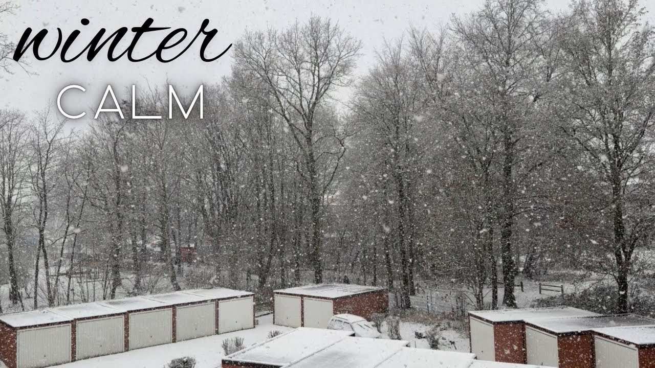 Relaxing Snowfall Ambience with Calm Music | Sleep, Study, Relax