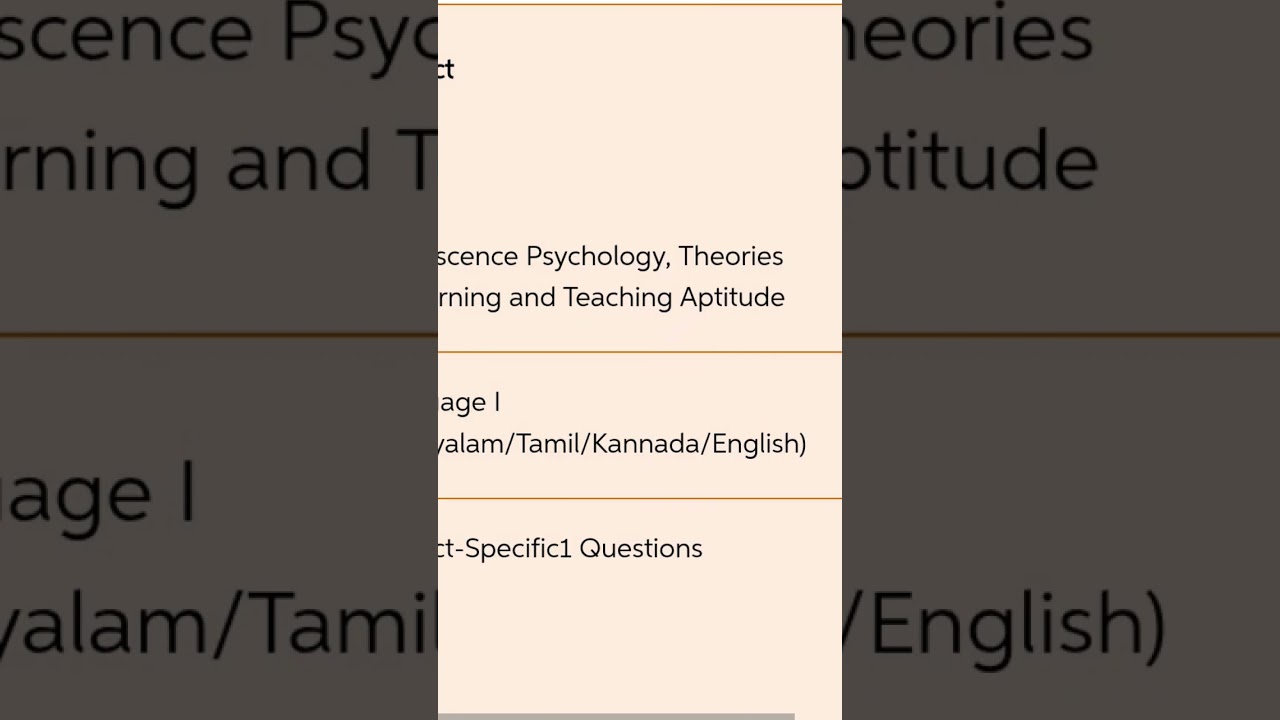 K-TET Sanskrit category 3&4 Syllabus