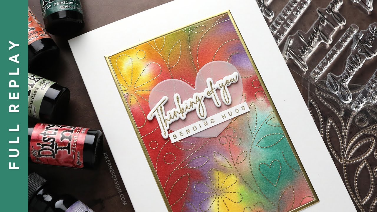 LIVE REPLAY - Easy Repeat Background & Distress Ink Watercolor