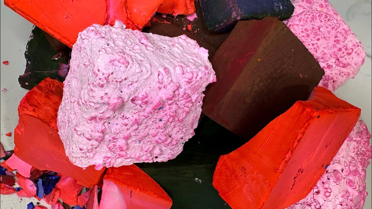 Best of 2024 - Dyed and Pasted Gym Chalk Crush asmr