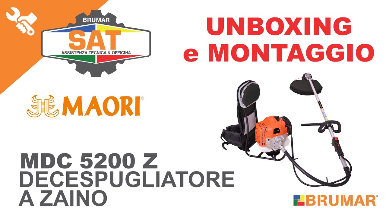 Unboxing e Montaggio Decespugliatore a Zaino MAORI MDC 5200 Z – Potente ed Ergonomico!