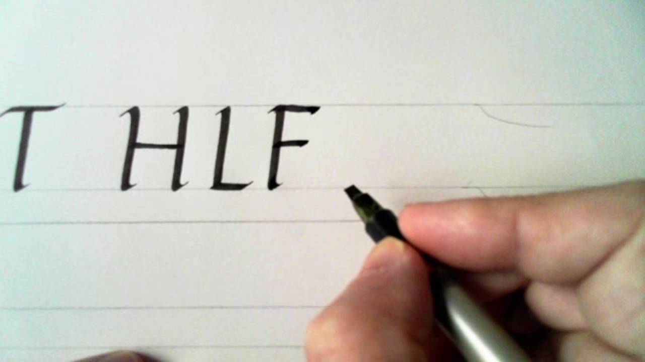 Calligraphy 40 Italic Capitals H, L, F, E