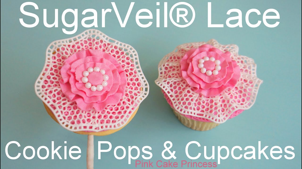 SugarVeil® Icing Edible Lace Wedding Cookie Pops & Cupcakes how-to
