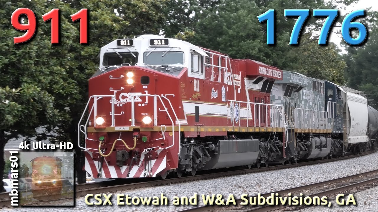 [6m][4k] Chasing CSX #911 and #1776 in North Georgia, Etowah and W&A Subdisivions 06/12/2019
