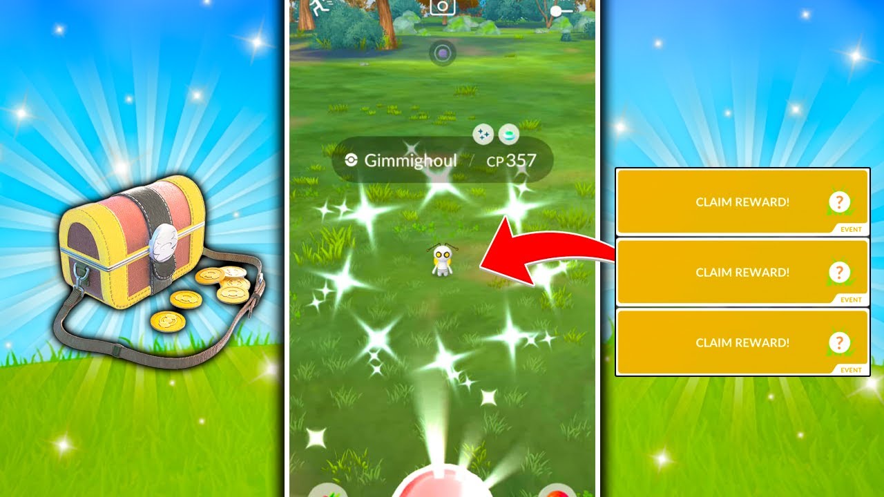 HOW TO GET SHINY GIMMIGHOUL IN POKEMON GO! New Special Background / 9th Anniversary Event