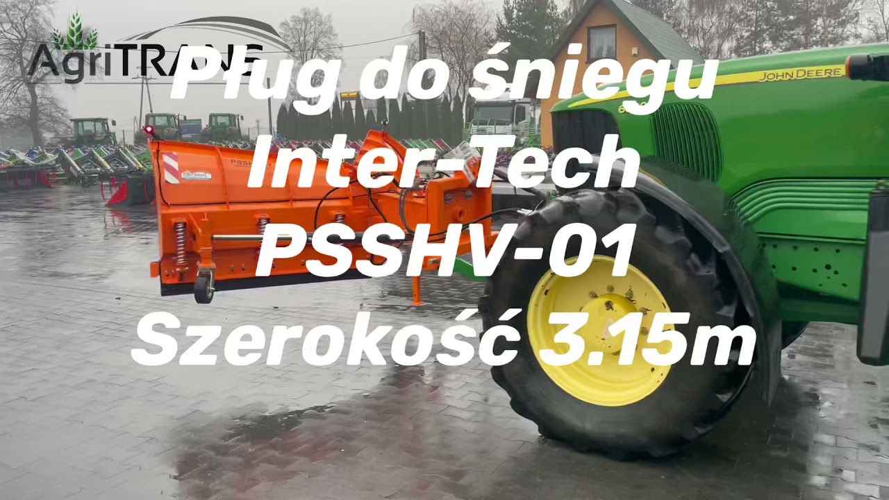 Nowy nabytek pług do odśnieżania Inter-TECH PSSHV01 AgriTrans Maszrol John Deere Akcja zima 2021/22