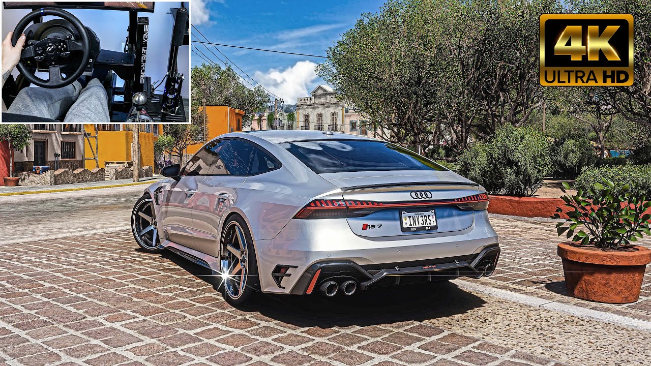 Audi RS7 Sportback 800HP - Forza Horizon 5 | Steering Wheel Gameplay