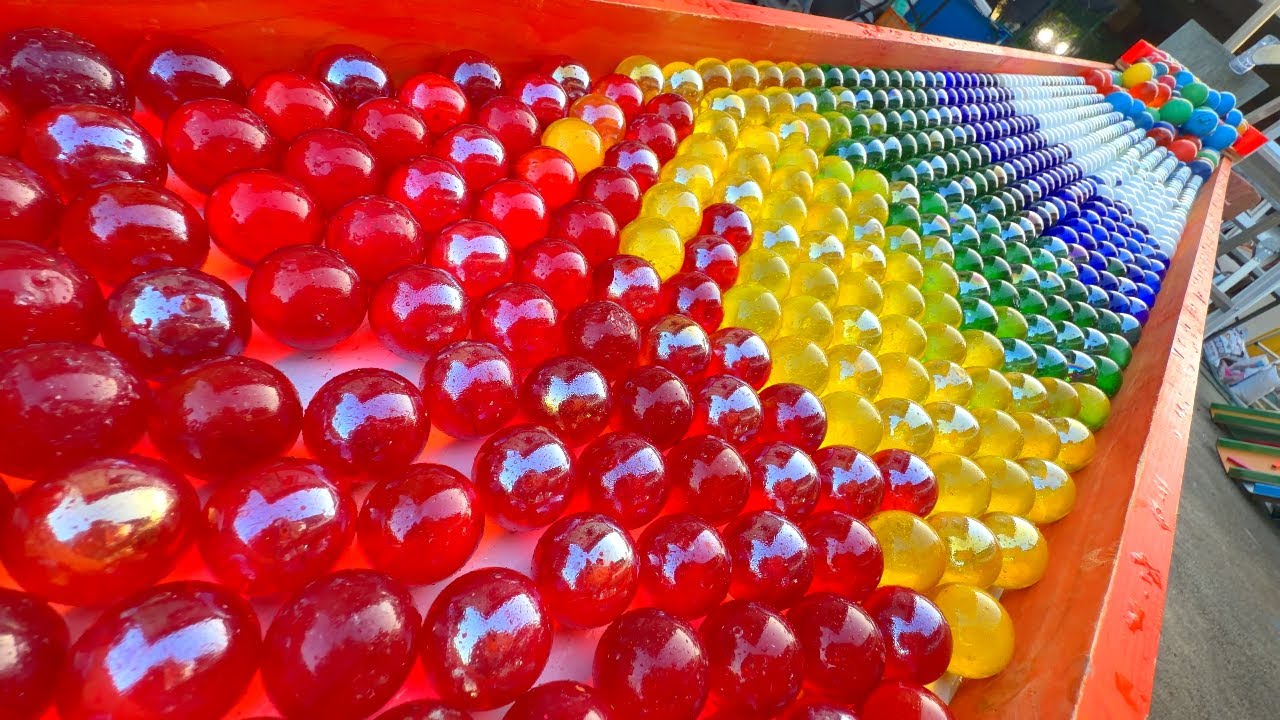 Rainbow Marble Run Pro ☆ Relaxing Beads & Clear Pipe Course
