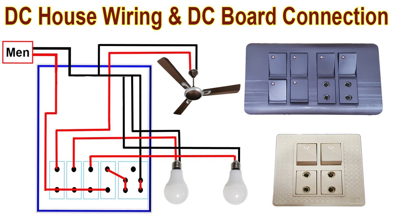 Solar Dc House Wiring / DC Board Connection In Urdu Hindi