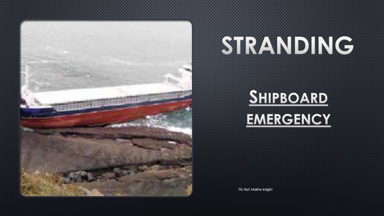 Stranding of vessel - Shipboard Emergency (Actions and considerations)