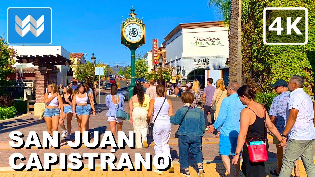 [4K] Historic San Juan Capistrano in California USA Walking Tour & Travel Guide 🎧 Binaural Sound